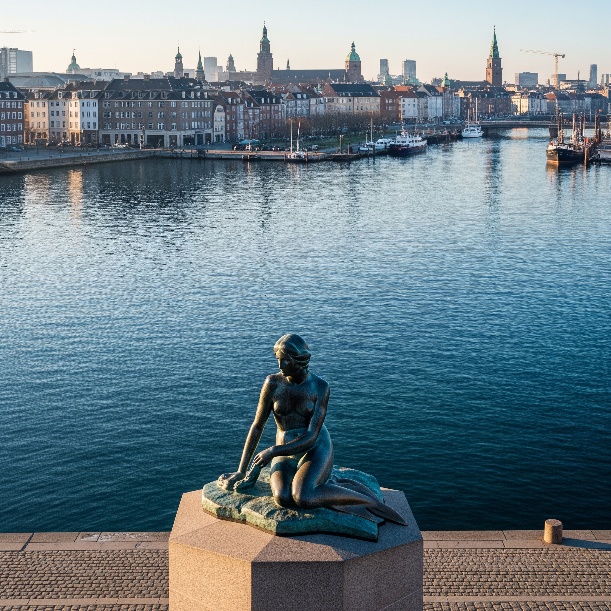 Hovedstadsområdet - København havn med Den Lille Havfrue
